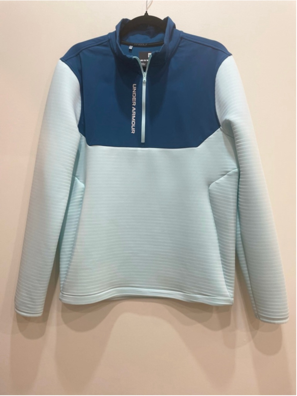 Under Armour Storm Evolution Daytona Golf Men 1/4 Zip Up Sweater M Blue Pullover